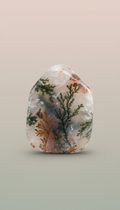 Moss Agate Raw Stone Decor Piece