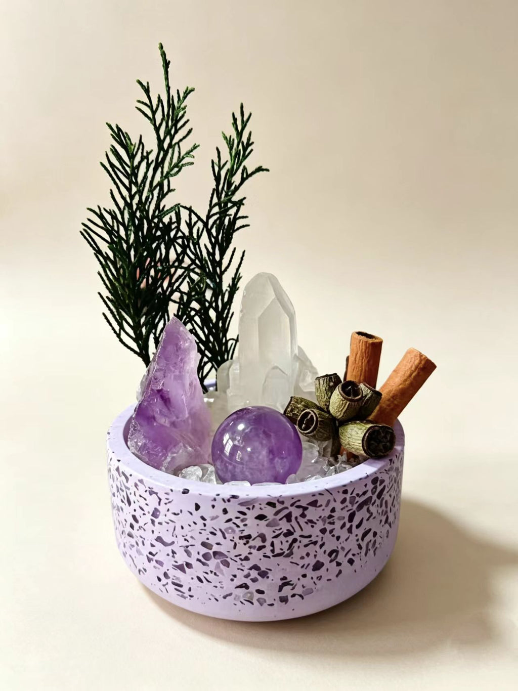 Purple Mist Crystal Mini Garden Arrangement