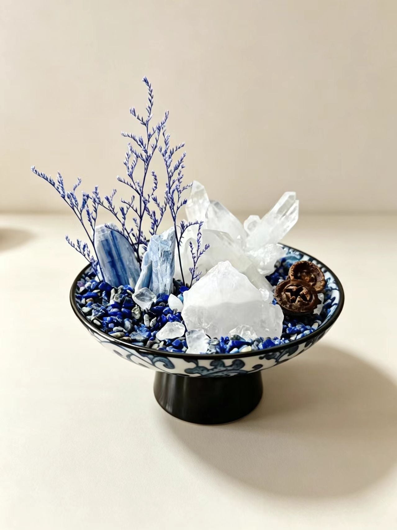 Azure Mist Crystal Mini Garden Arrangement