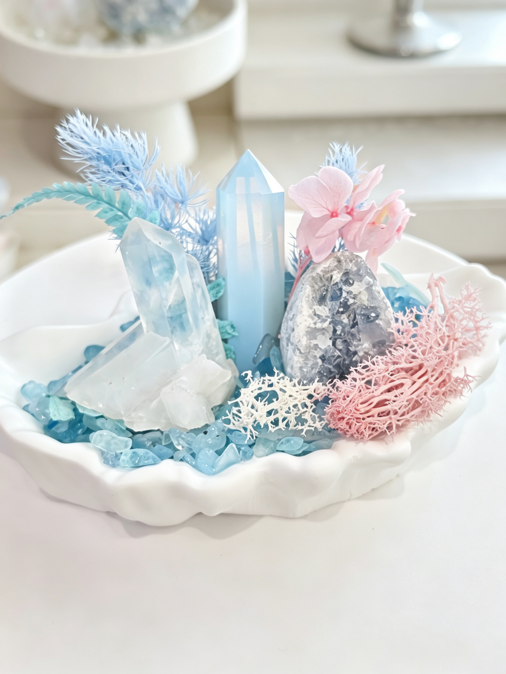 Aquamarine Healing Crystal Arrangement