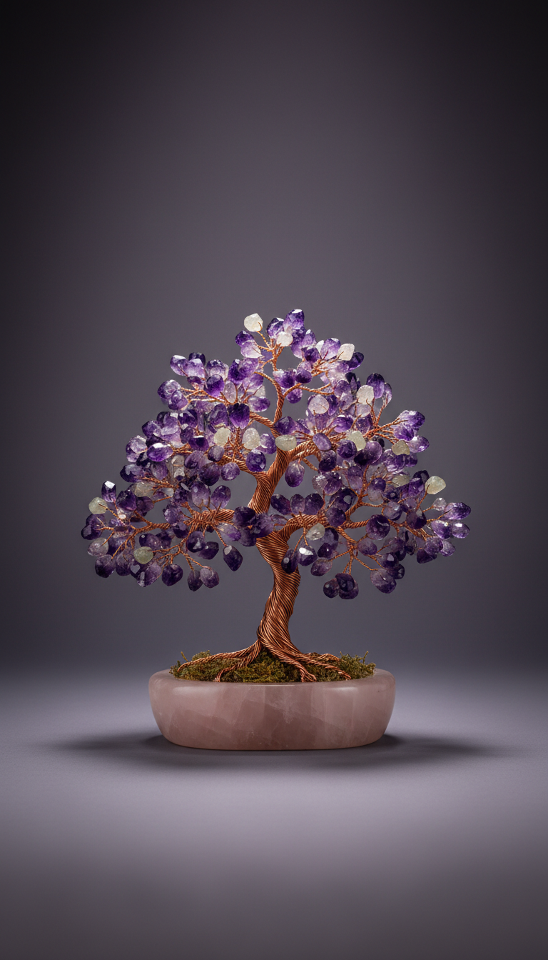 Amethyst Cluster Crystal Bonsai