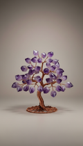 Amethyst Crystal Bonsai With Natural Stone Base